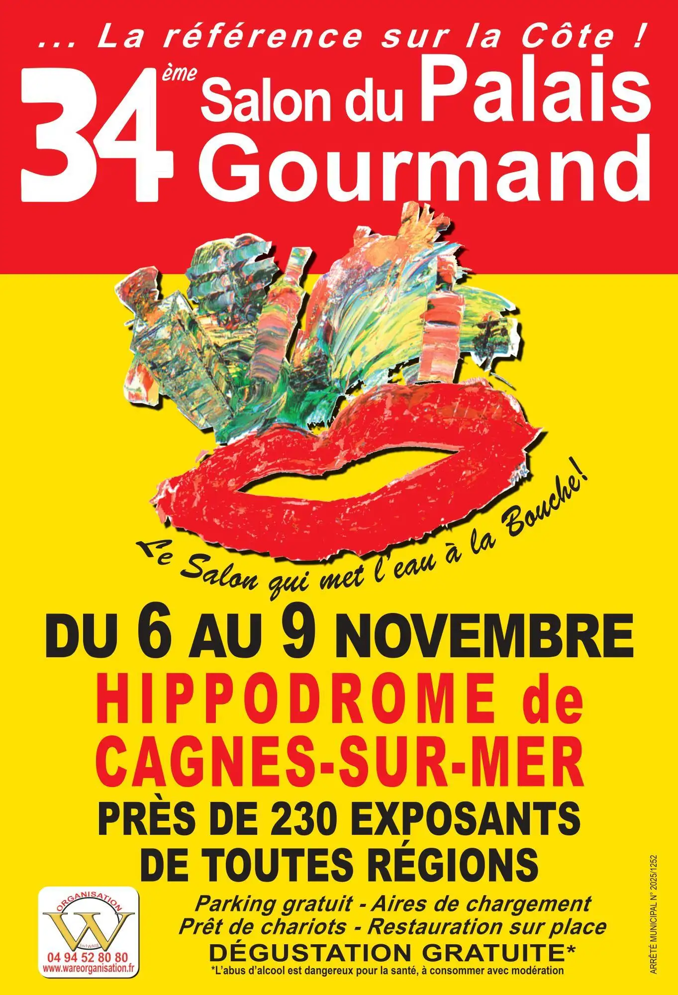 Affiche Salon Gastronomique à Cagnes sur Mer